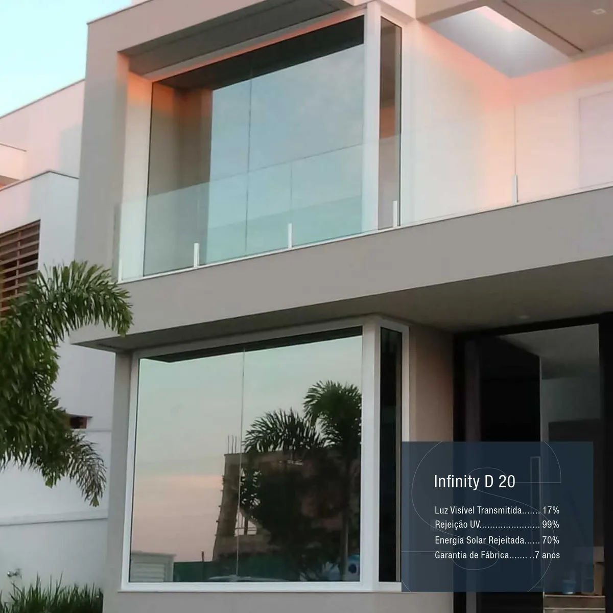 Fachada residencial depois da instalação da película Infinity D20